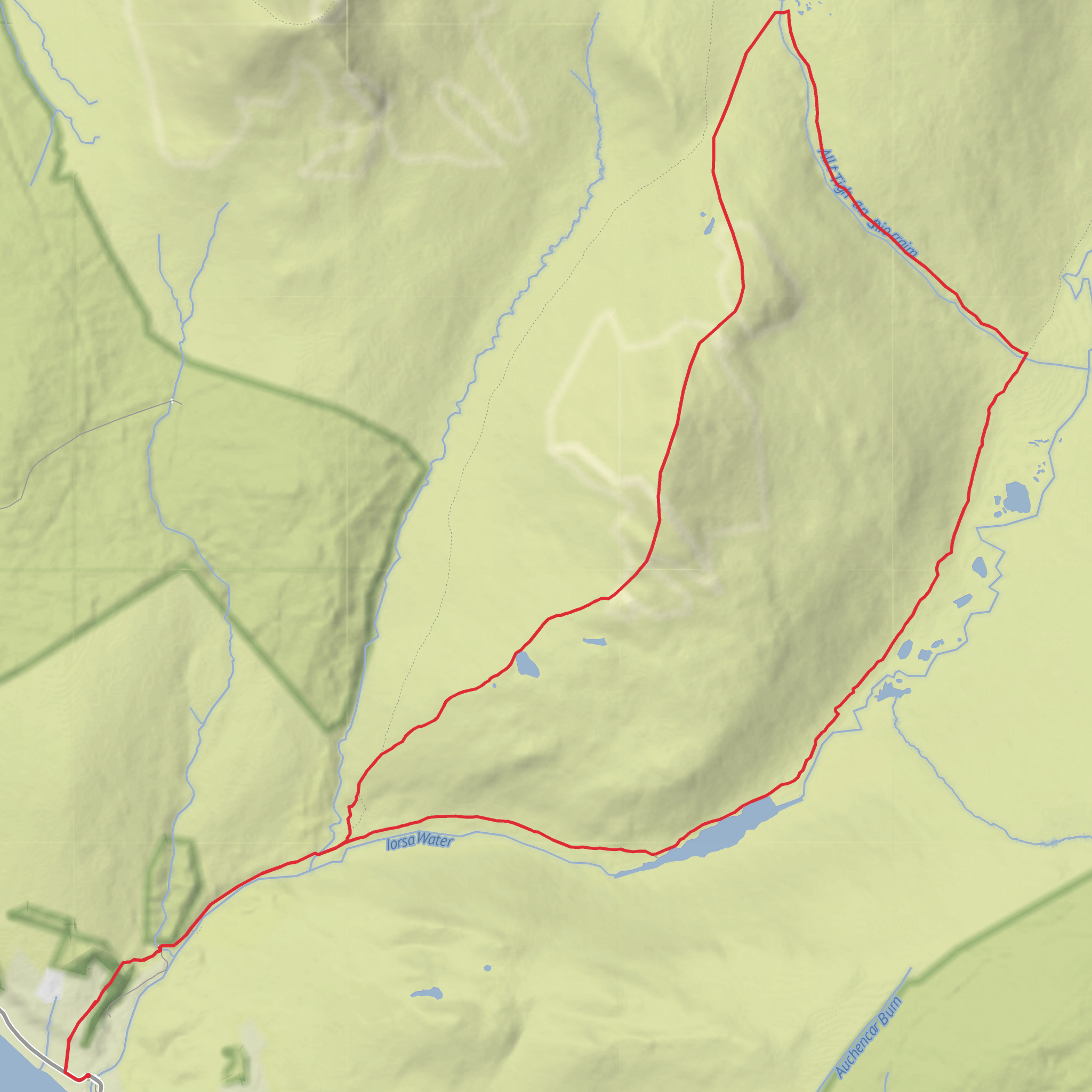 Loch Lorsa, Loch Tanna, Cnoc Breac, Sail Chalmadale and Loch Sail Chalmadale Loop mobile static map