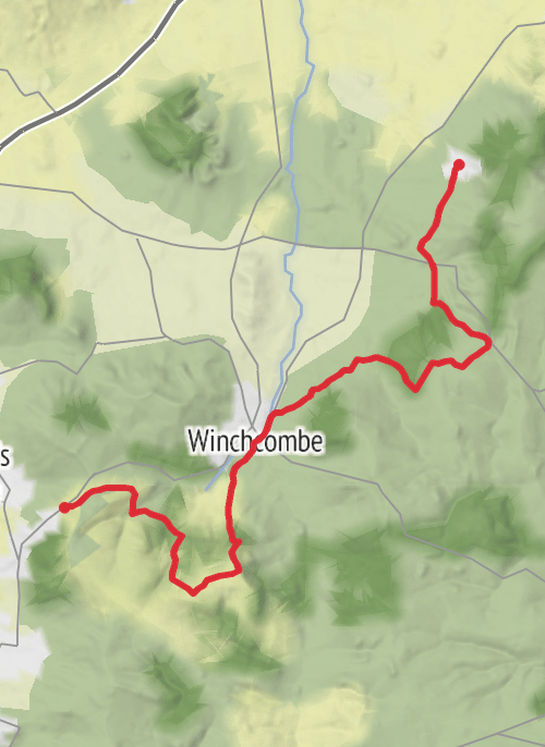 Weiter wandern Cotswold Way 11-Day Moderate Tour (Hillwalk Tours) mobile static map