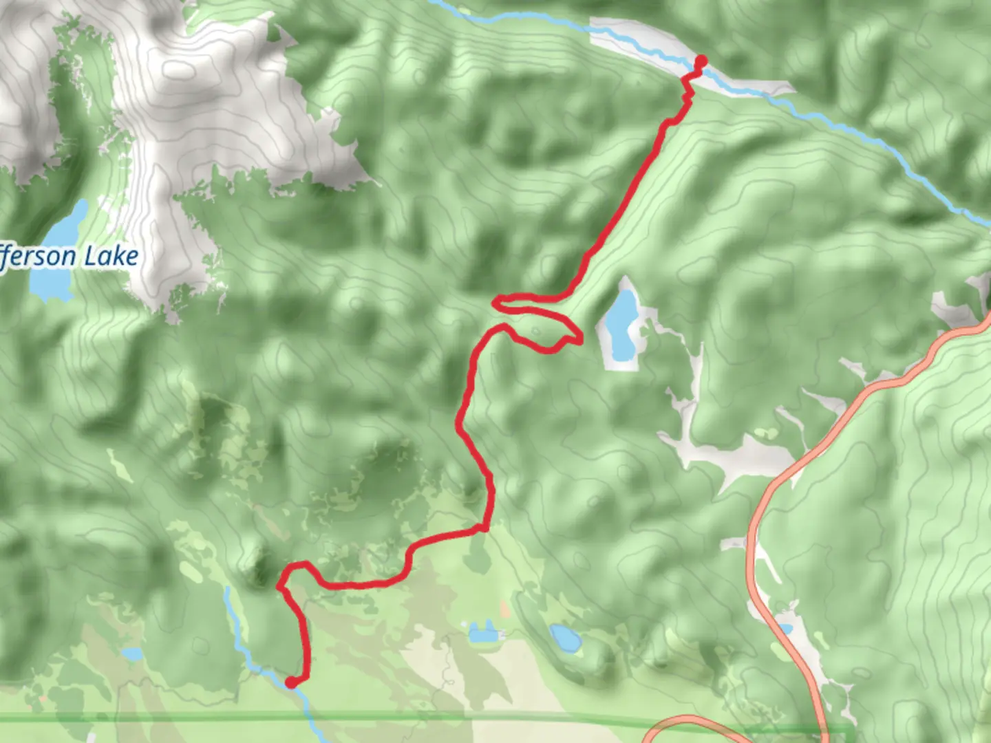 An image depicting the trail Deadman to Beaver Creek Road and its surrounding area.