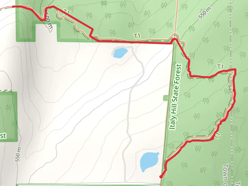 Italy Hills Trail from Pulver Road