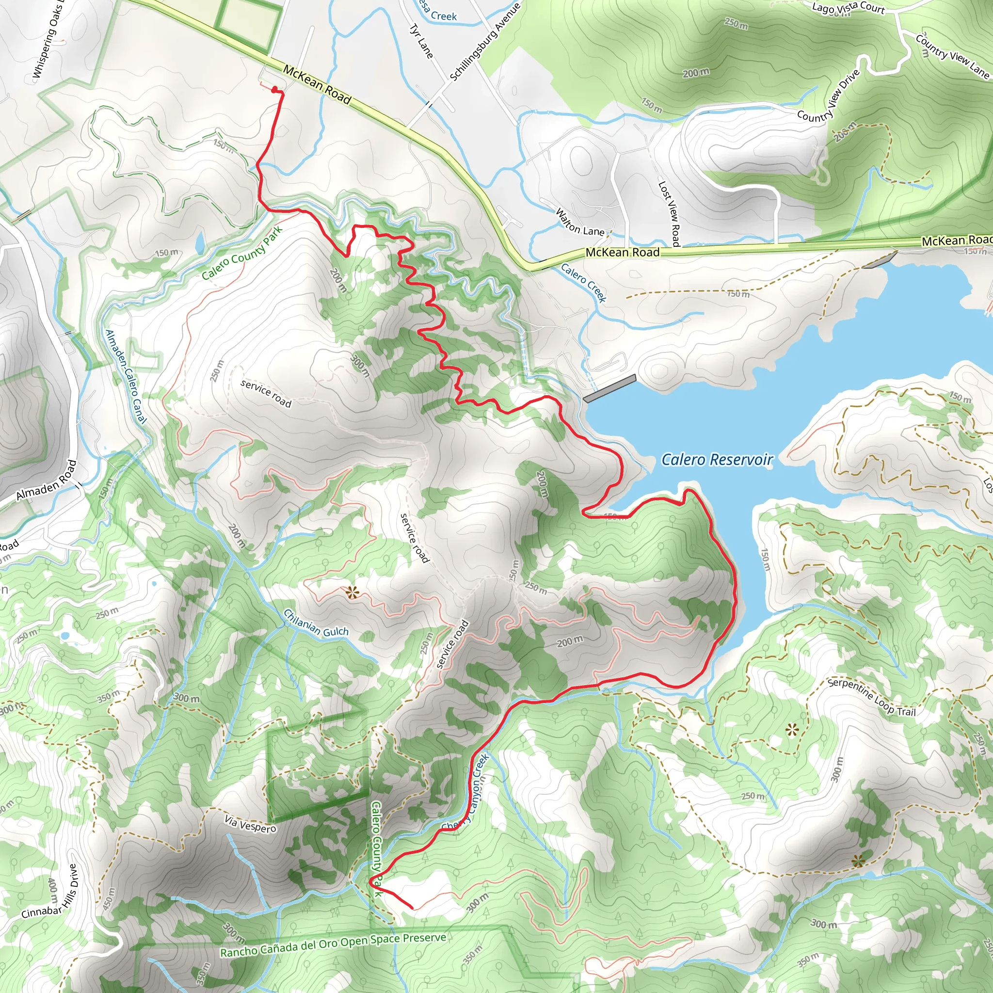 Cottle Trail mobile static map