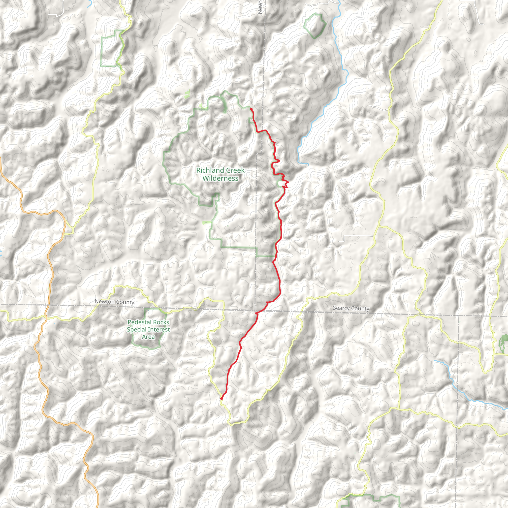 Richland Creek Road mobile static map