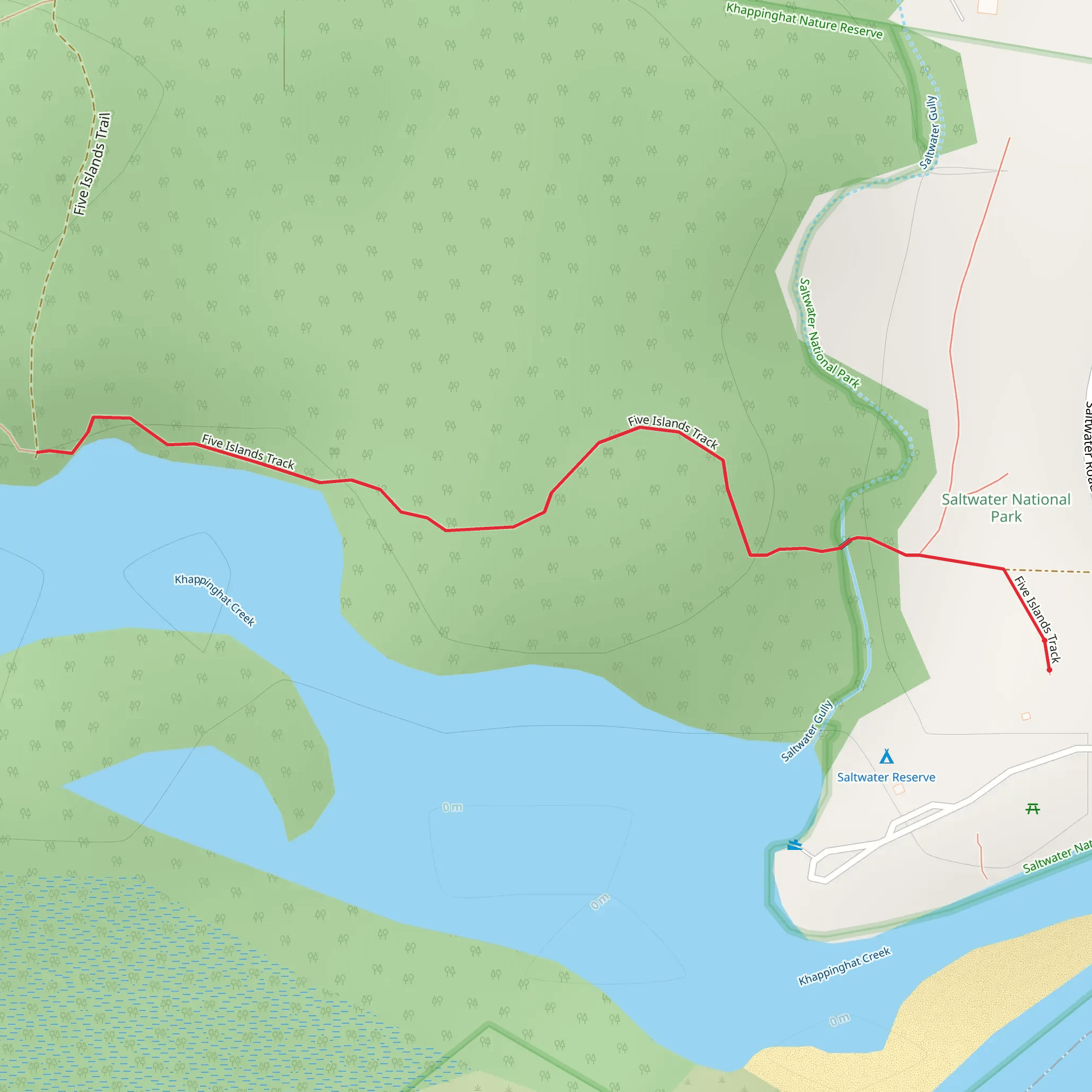 Five Islands Track mobile static map