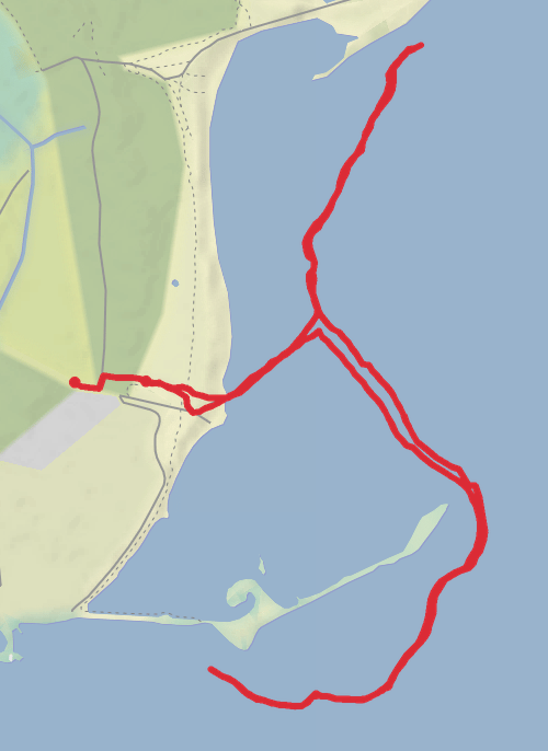 Beach walk at Teesmouth during low tide mobile static map
