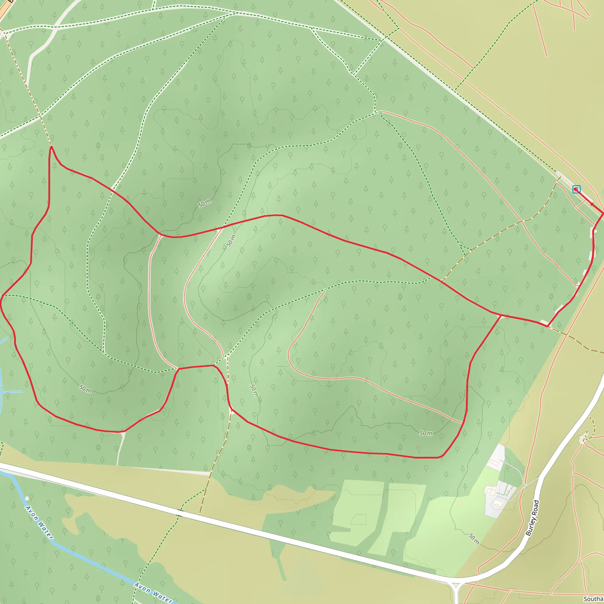 Wilverley Plain Loop mobile static map