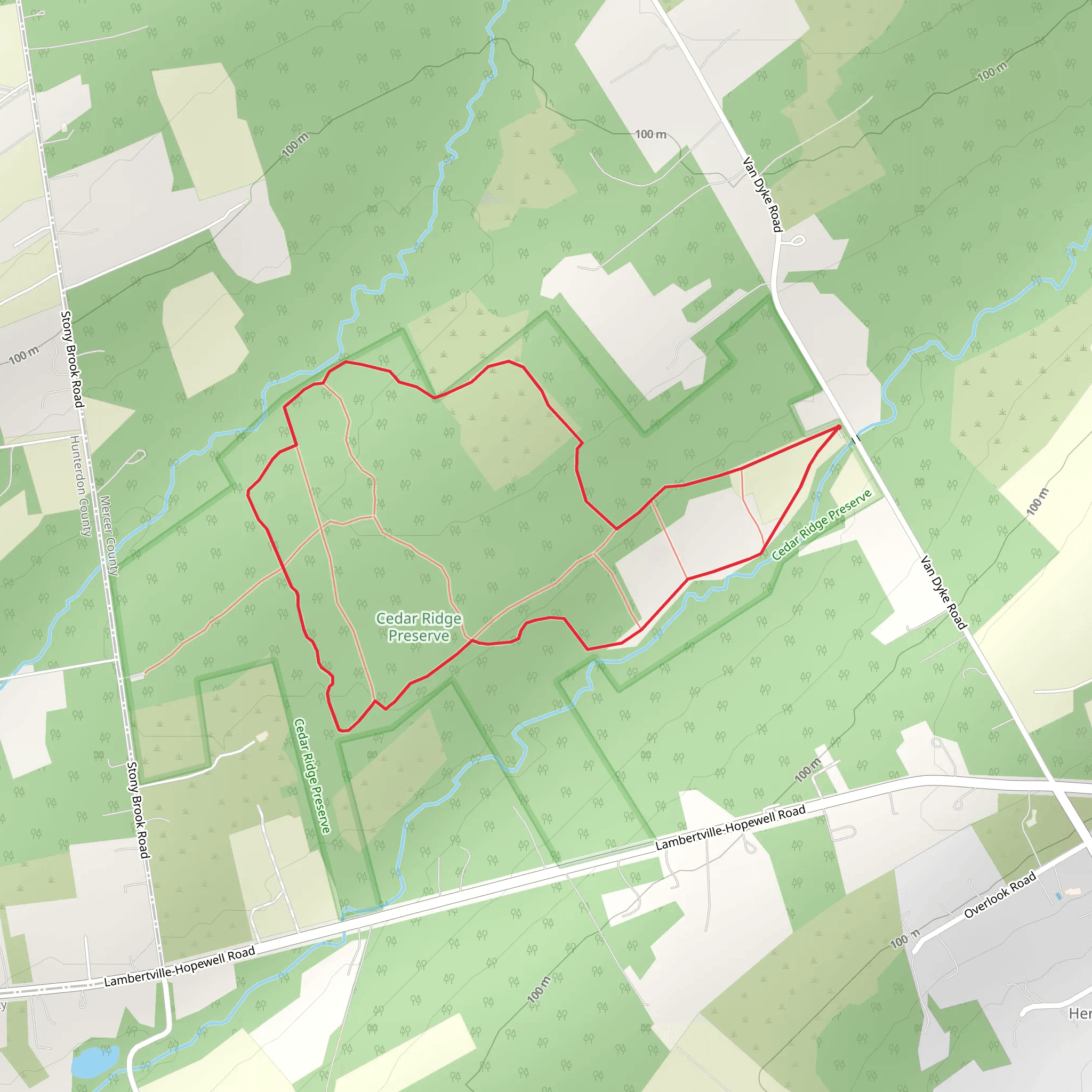 Cedar Ridge Preserve Loop mobile static map