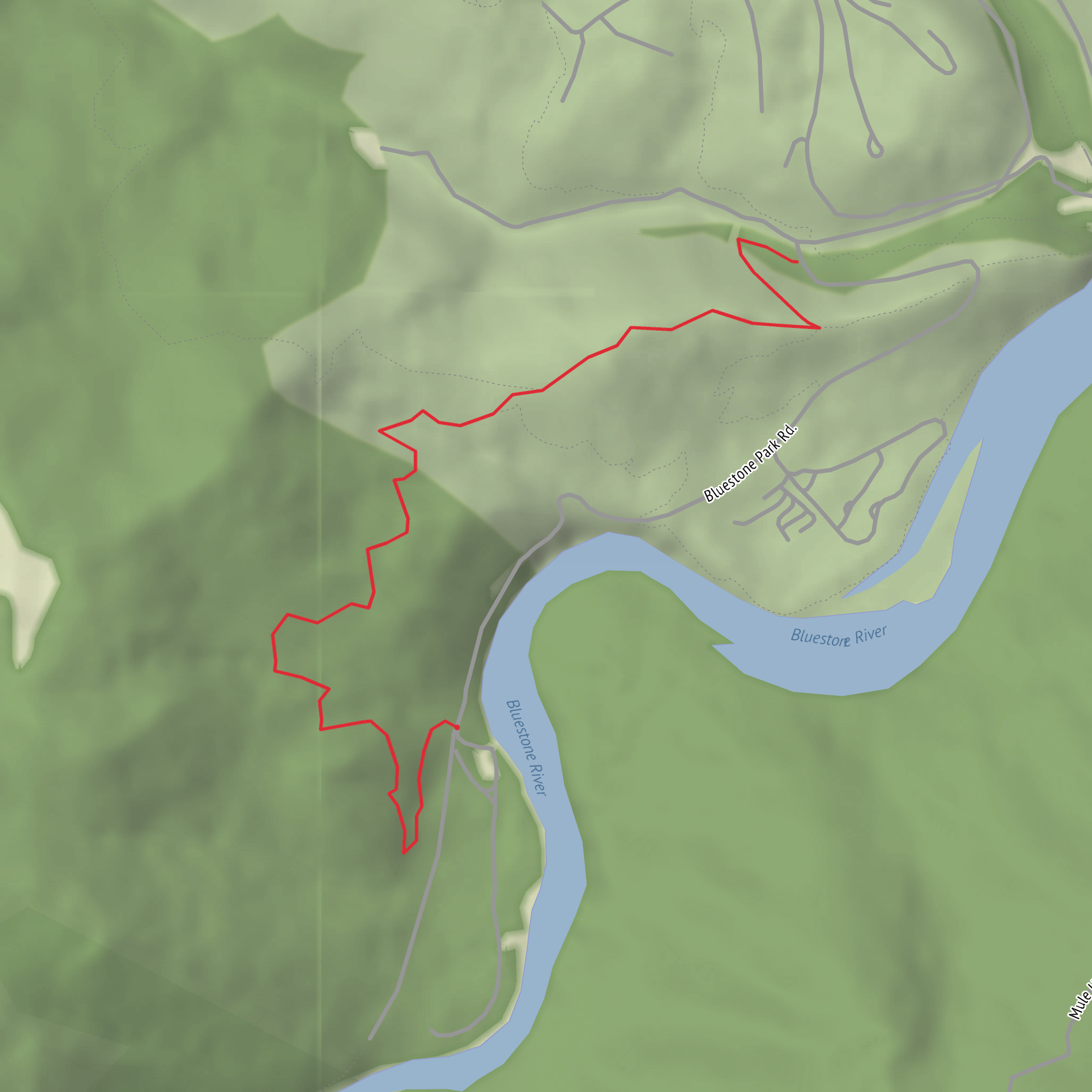 Big Pine Trail mobile static map