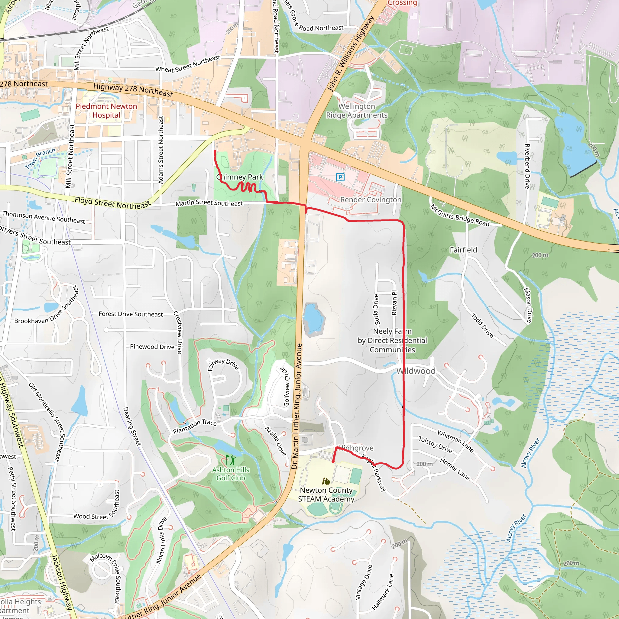 Eastside Trail - Eagles Parkway mobile static map