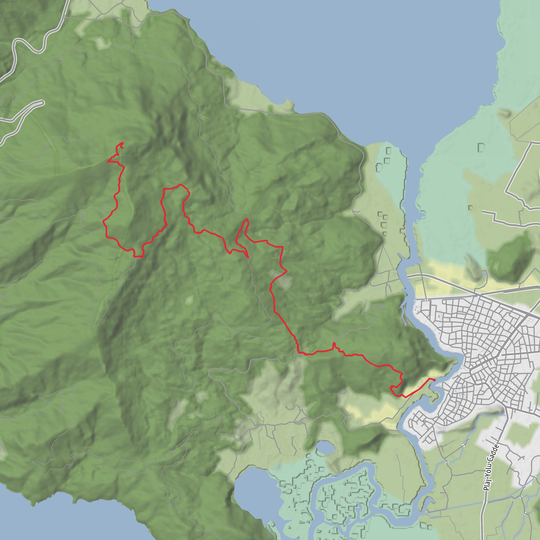 Dalyan to Olemez Fire Lookout Tower mobile static map