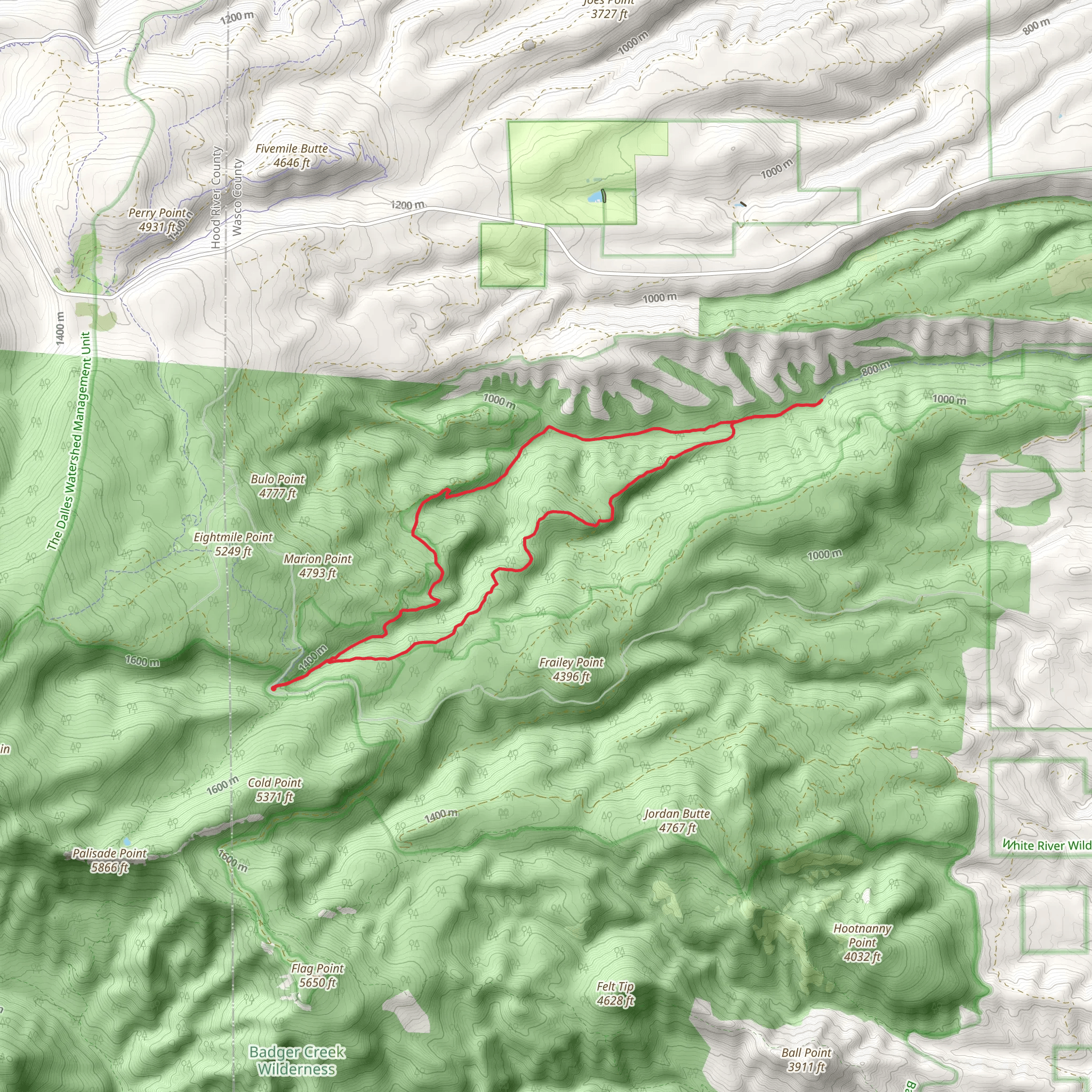 Fifteenmile Creek Loop mobile static map