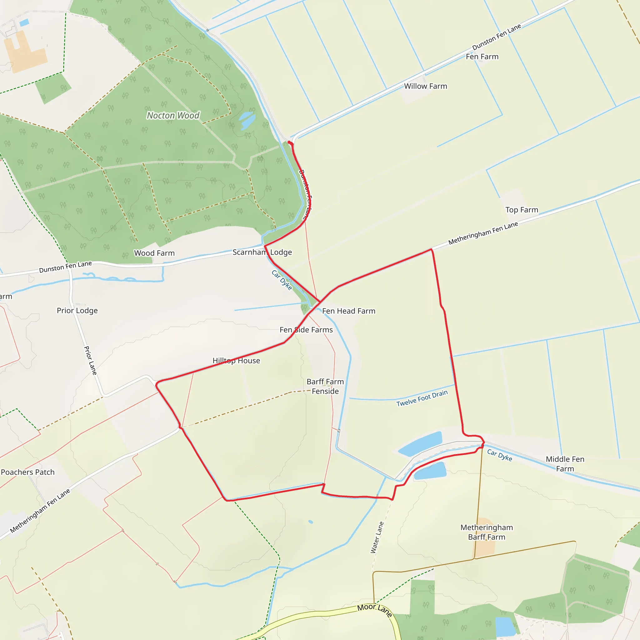 Metheringham Loop mobile static map