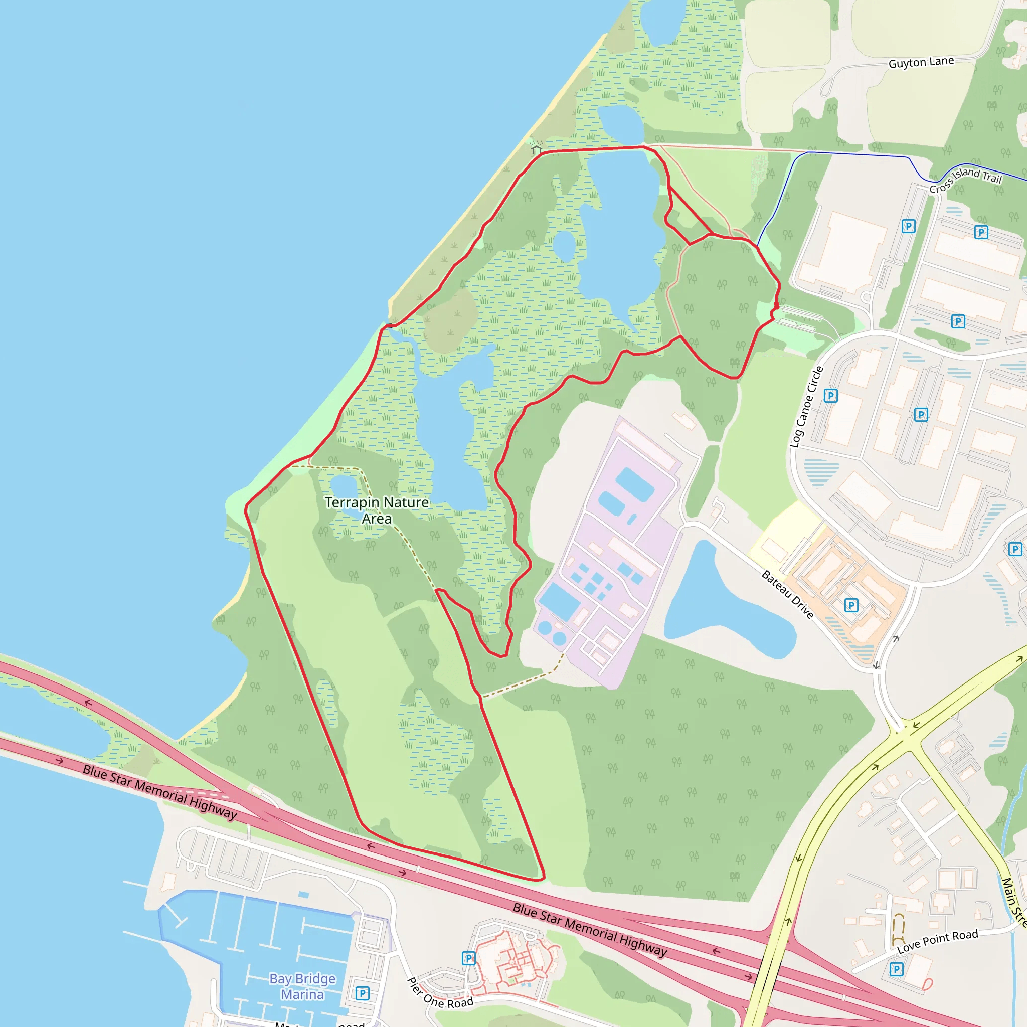 Terrapin Nature Area Loop mobile static map