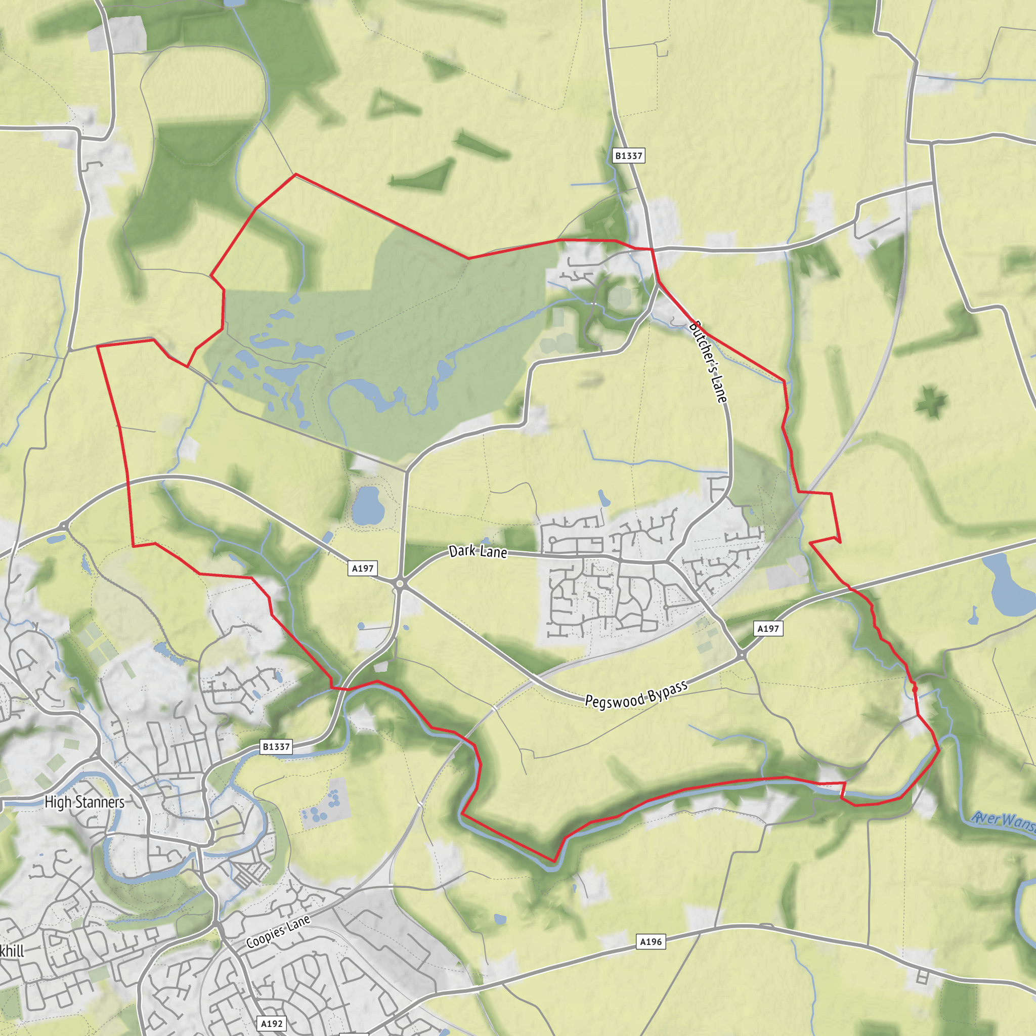 Bothal via Longhirst mobile static map