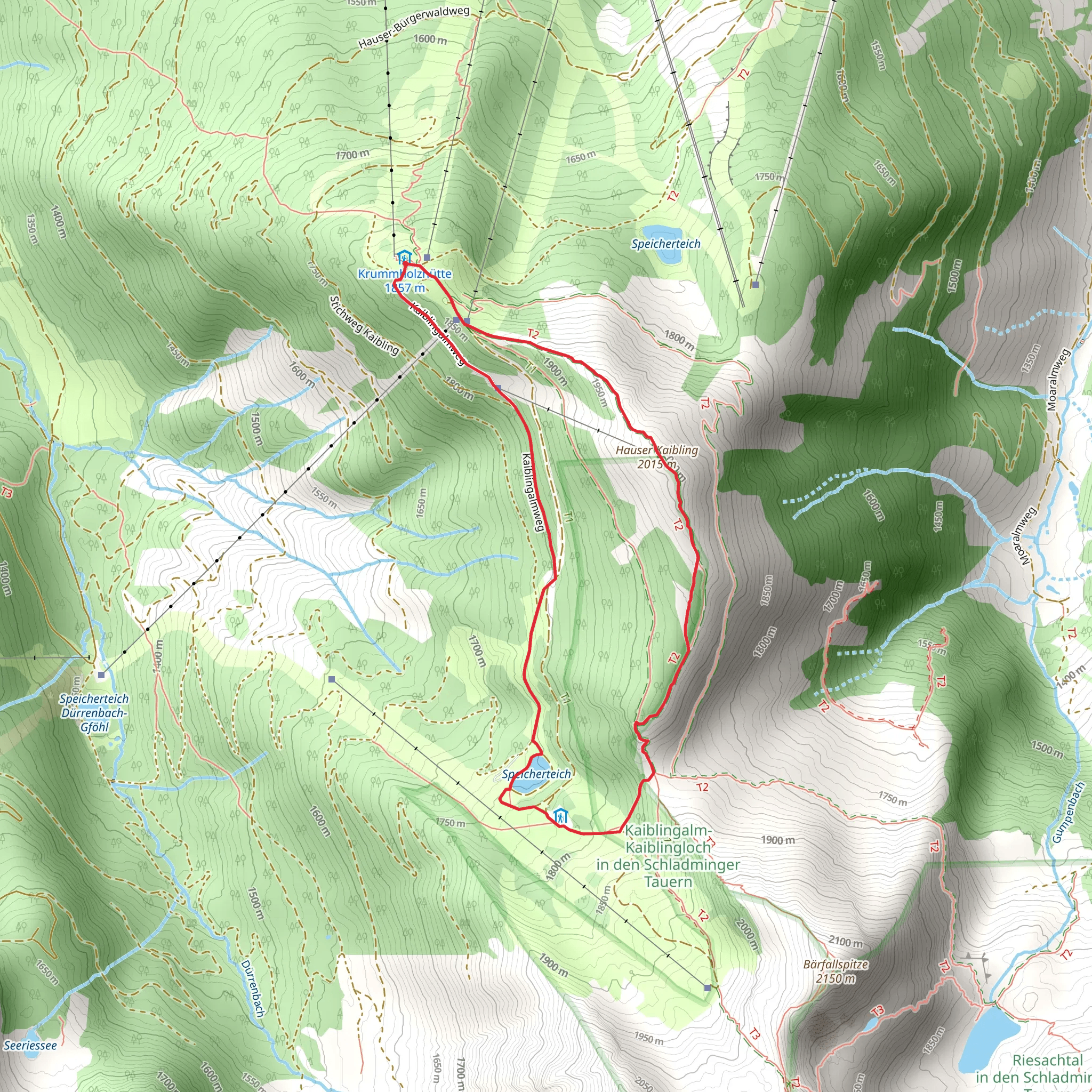 Hauser Kaibling Summit mobile static map