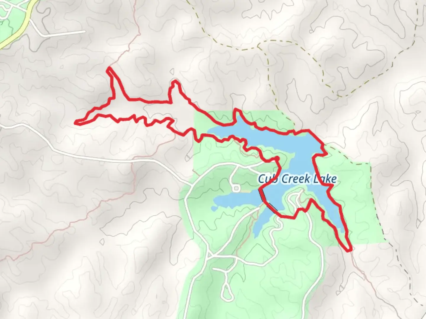 An image depicting the trail Cub Creek Lake Loop and its surrounding area.