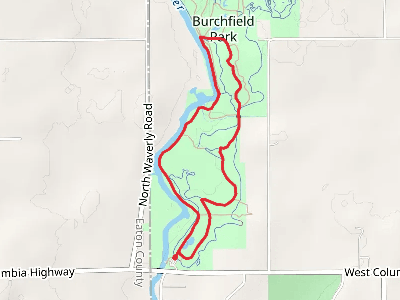 Loop Beside Grand River from West Columbia Road