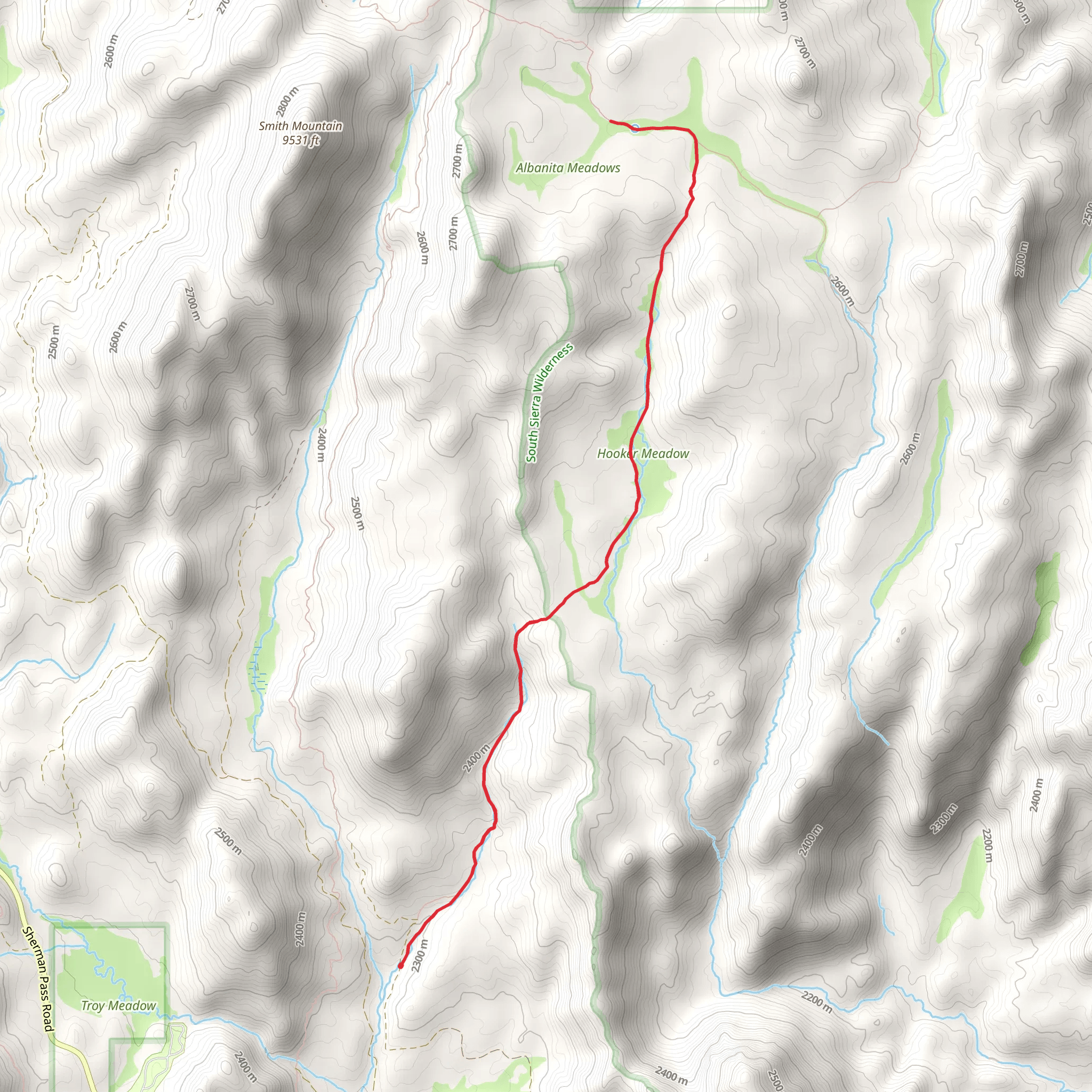 Hooker Meadow mobile static map