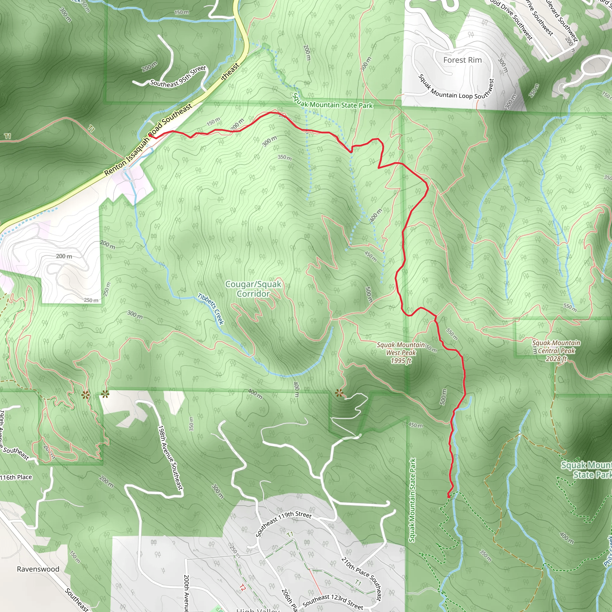 Bullitt Gorge and West Access Trail mobile static map