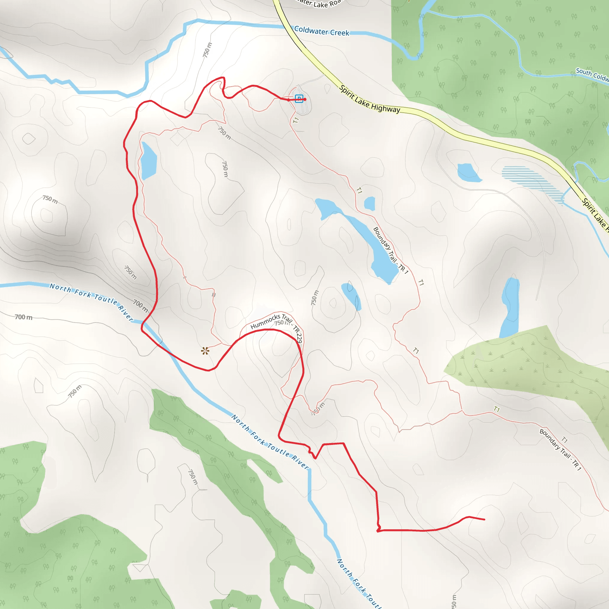 Hummocks Trail mobile static map