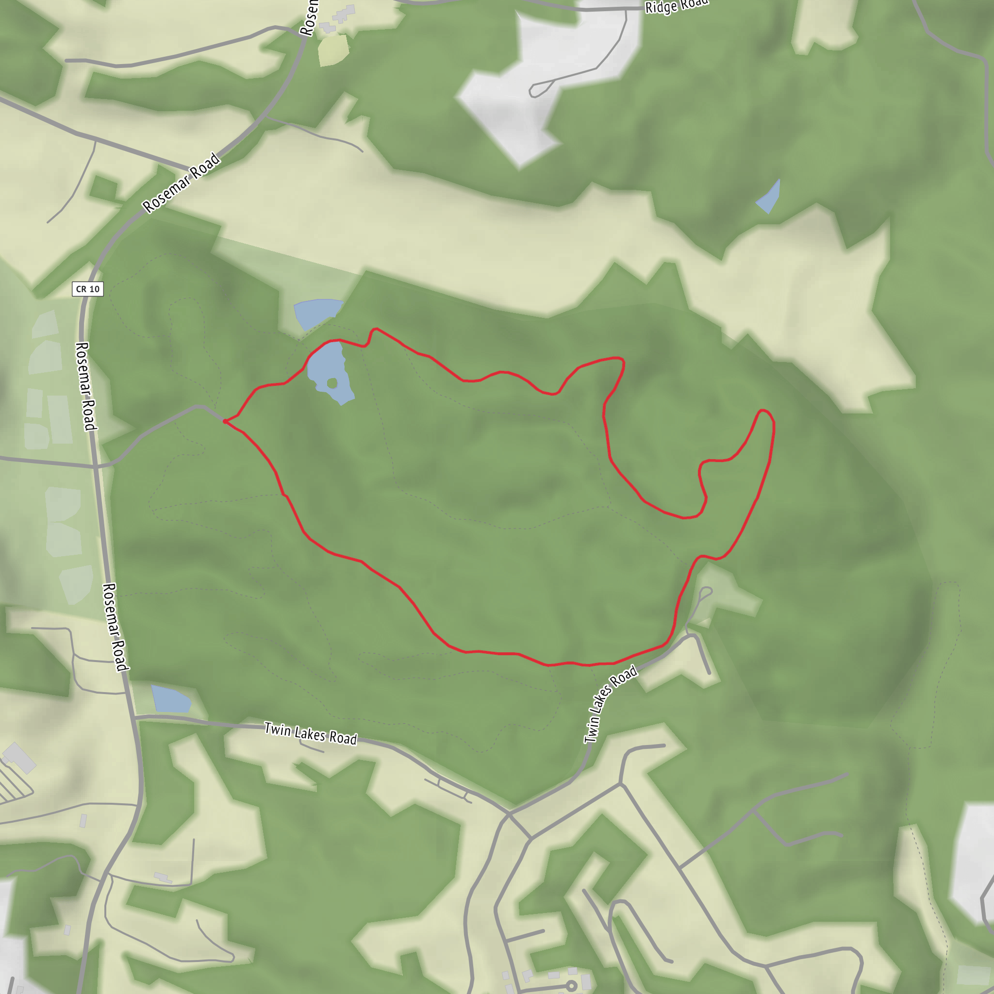 White Tail Trail and Main Trail Loop mobile static map