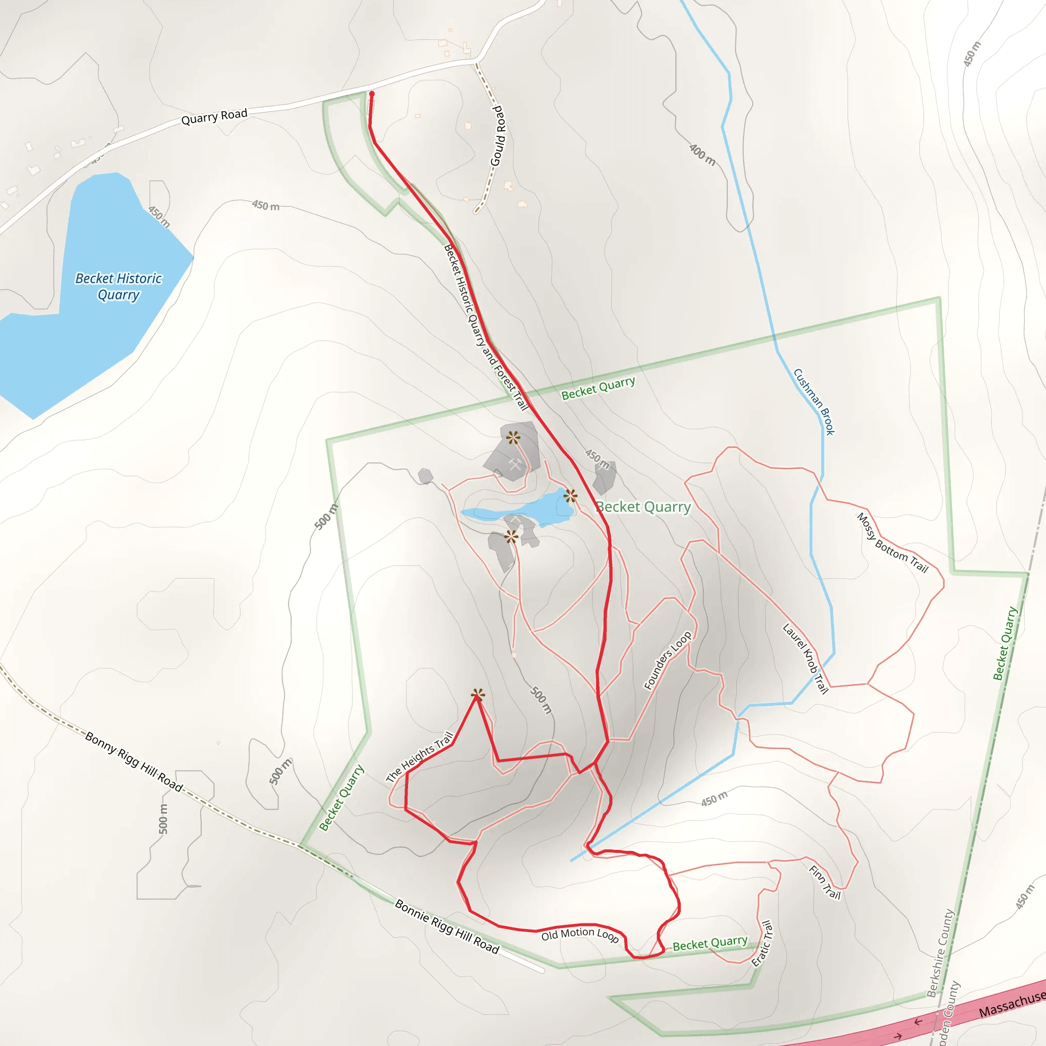 Vista Trail and Old Motion Loop mobile static map