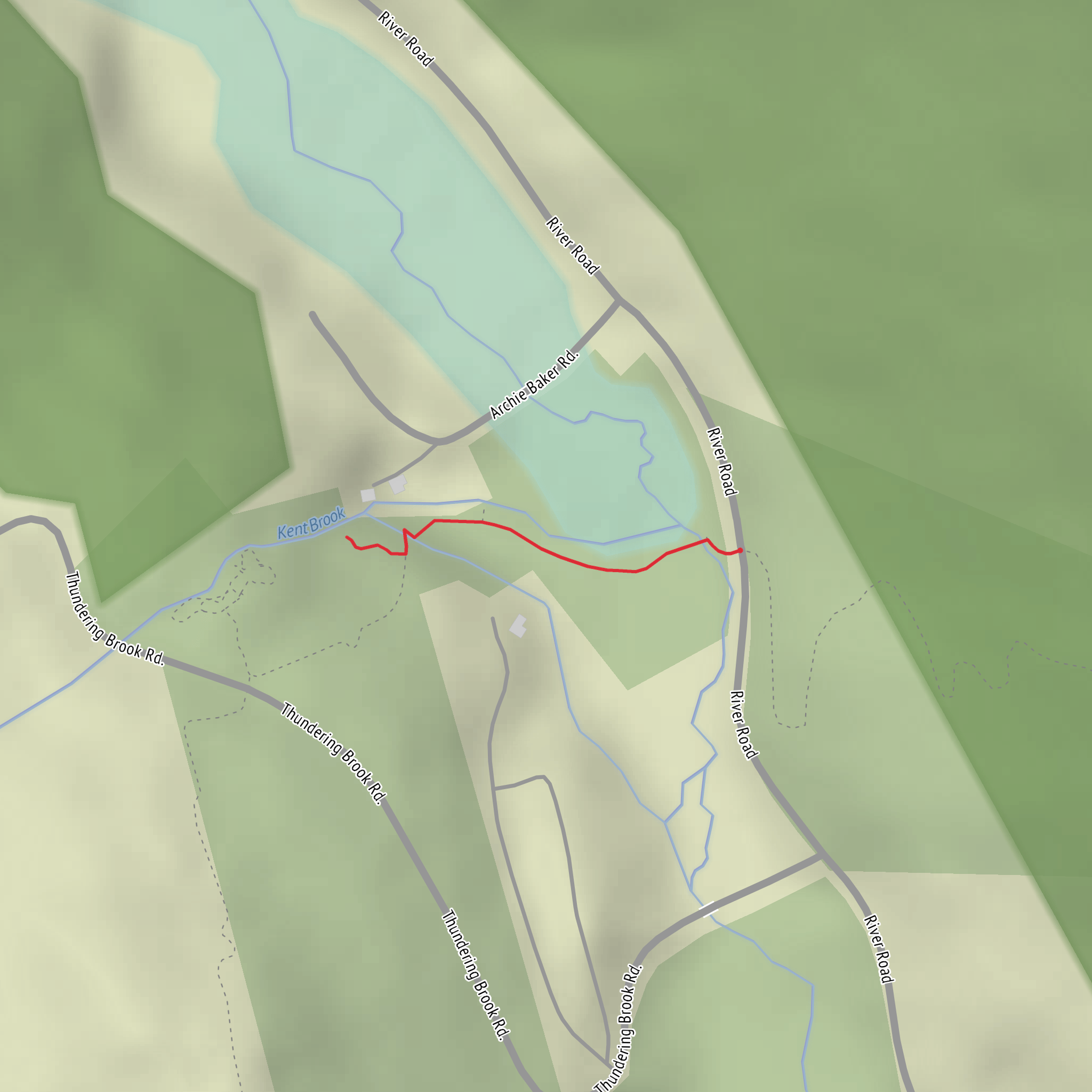 Thundering Brook Falls via Appalachian Trail mobile static map