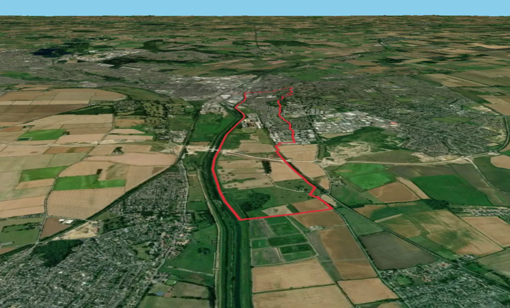 An image depicting the trail Castle Acre Loop and its surrounding area.