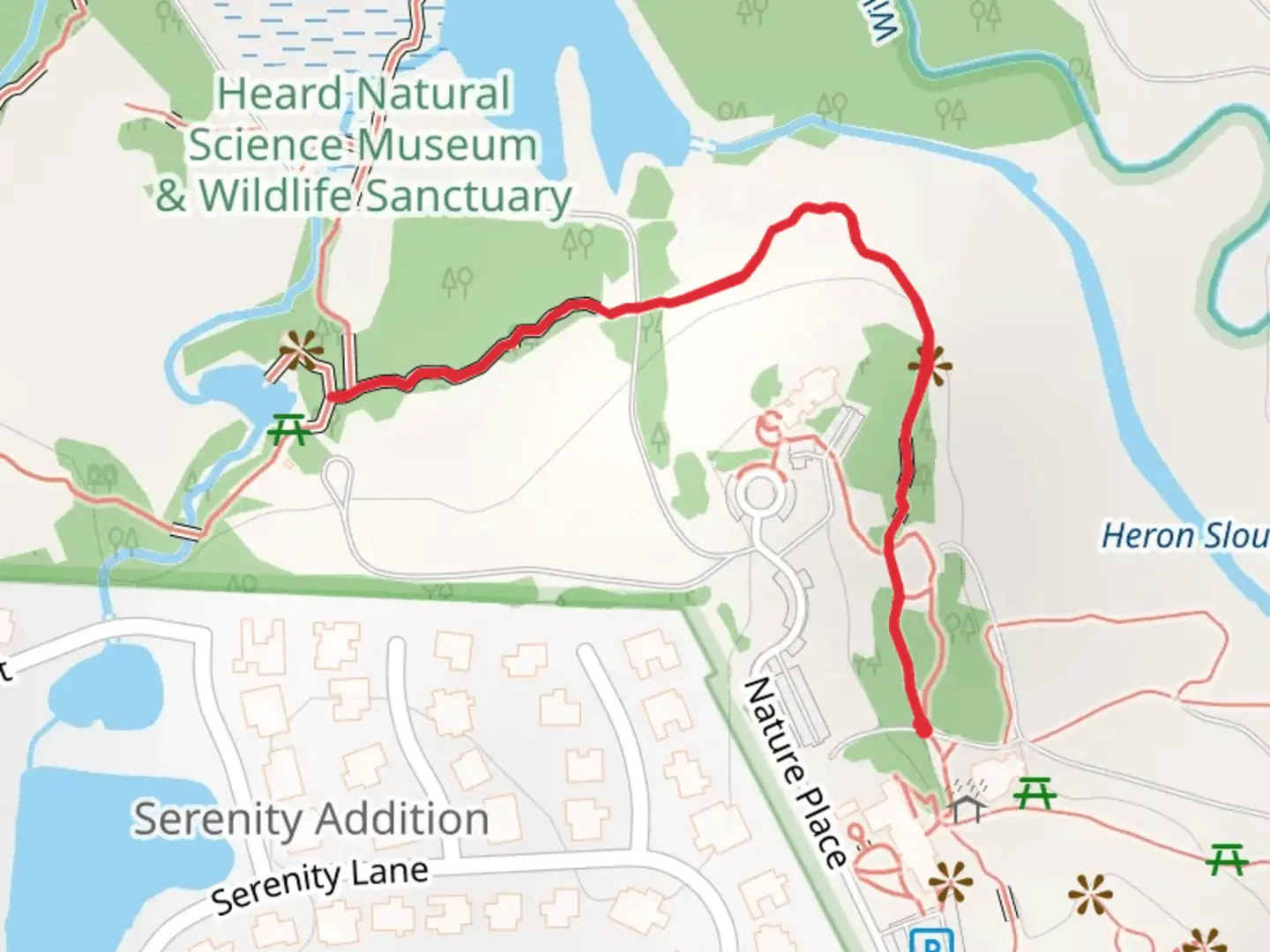 An image depicting the trail Bluestem Trail and its surrounding area.