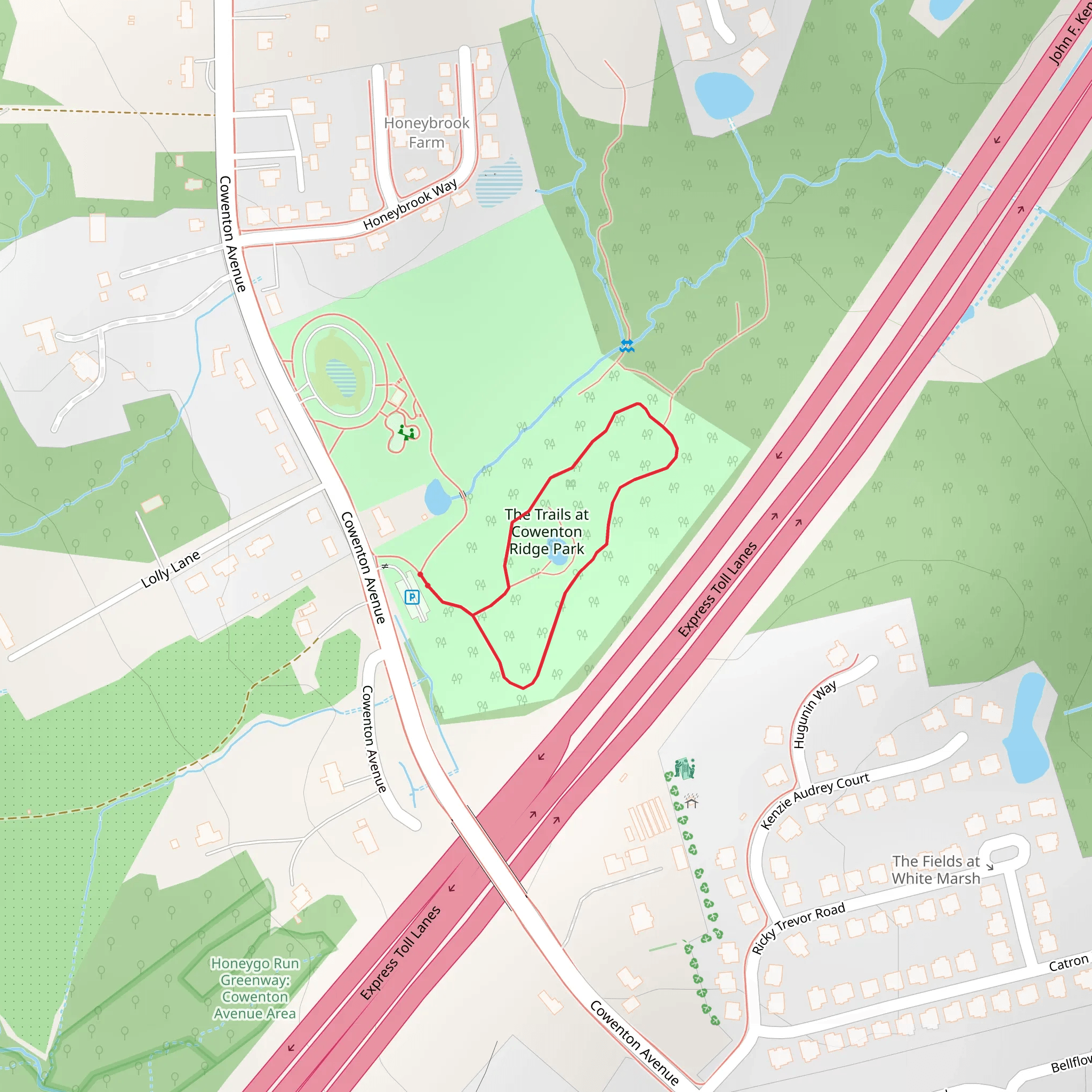 The Trails at Cowenton Ridge Park Loop mobile static map