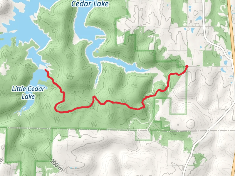Little Cedar Lake via River to River Trail