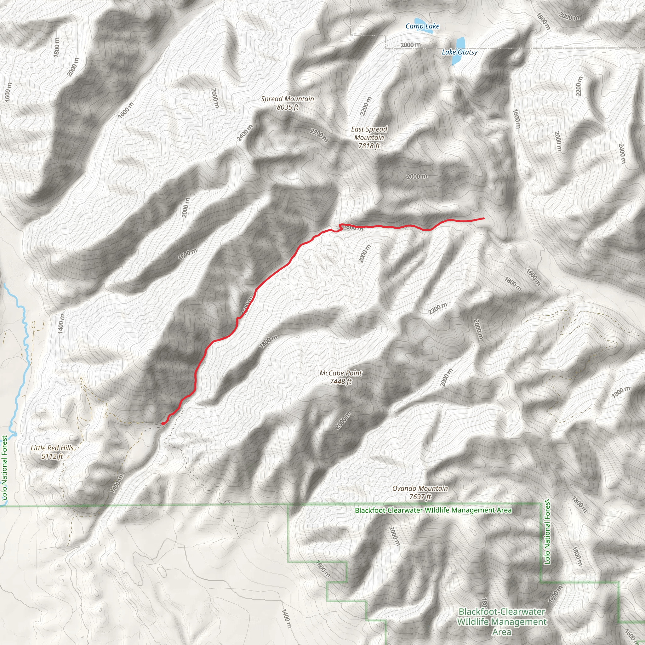 Mccabe Creek Trail mobile static map