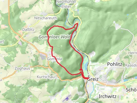 Gommlaer Wald Loop from Greiz