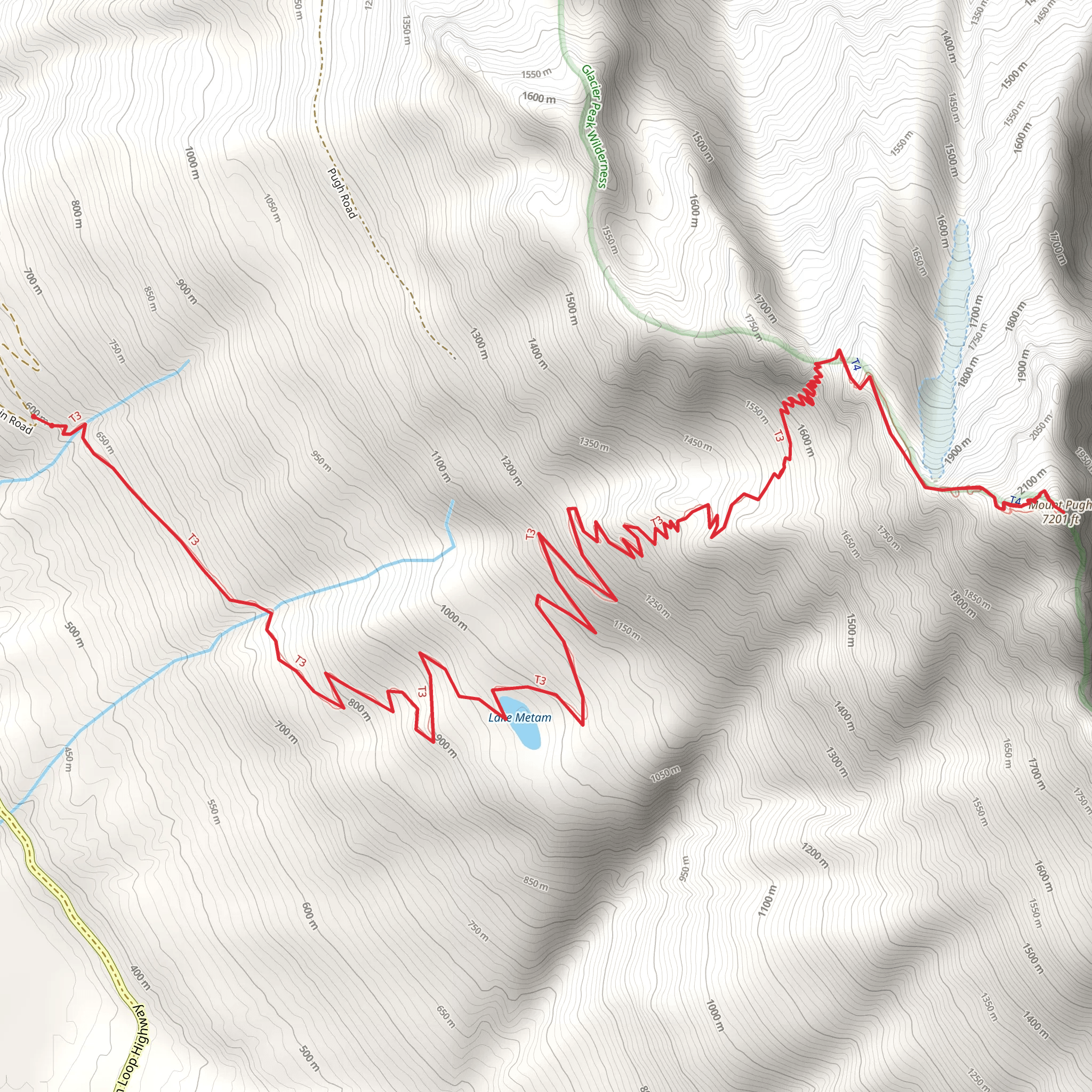 Mountain Pugh Trail mobile static map