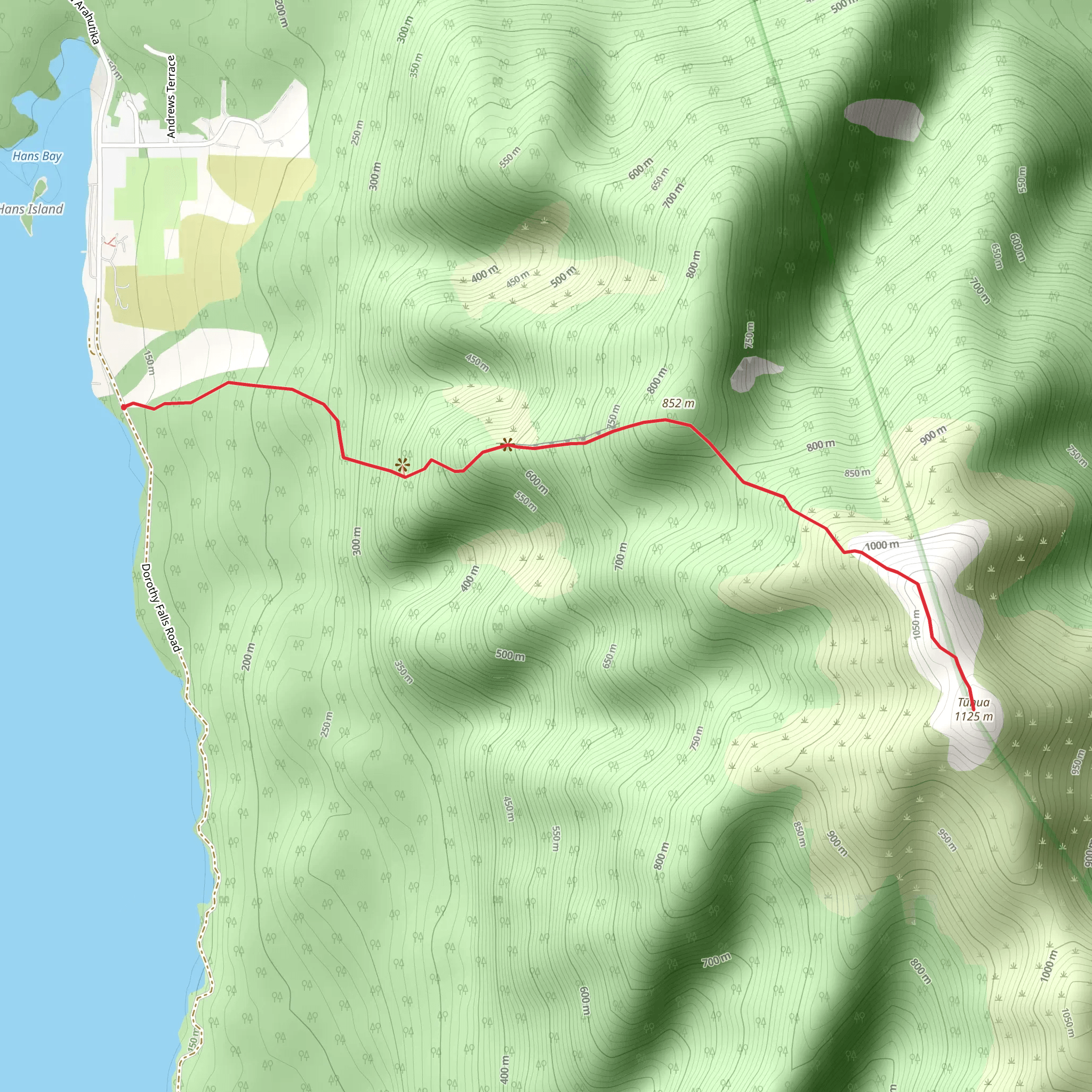 Mount Tuhua Track mobile static map