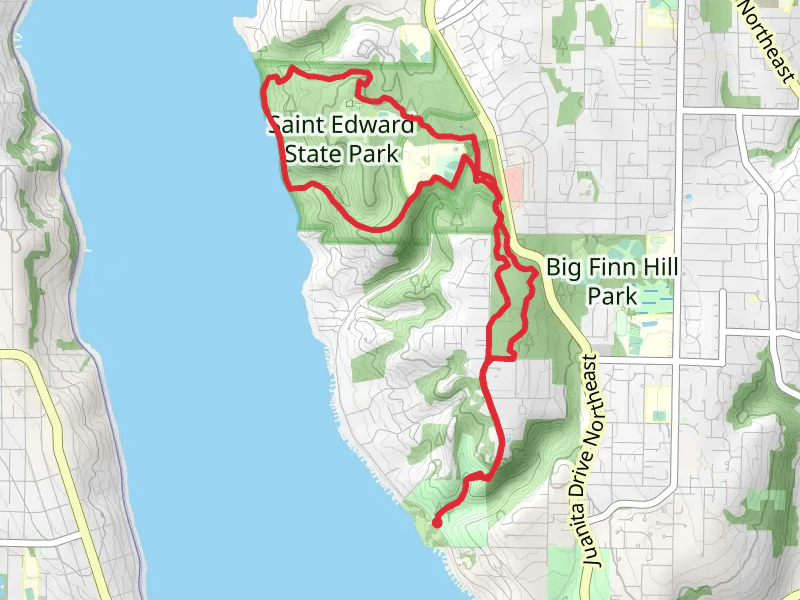 St Edward Beach and St Edward State Park Loop