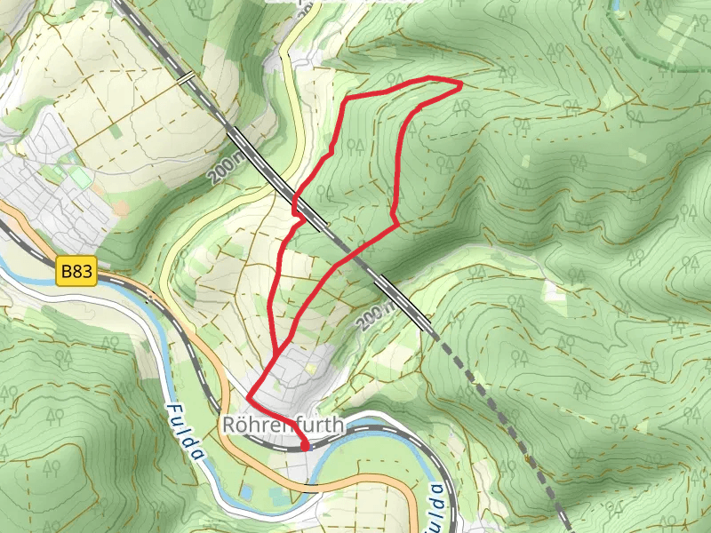Röhrenfurther Rundwanderweg R1 and R2 Loop
