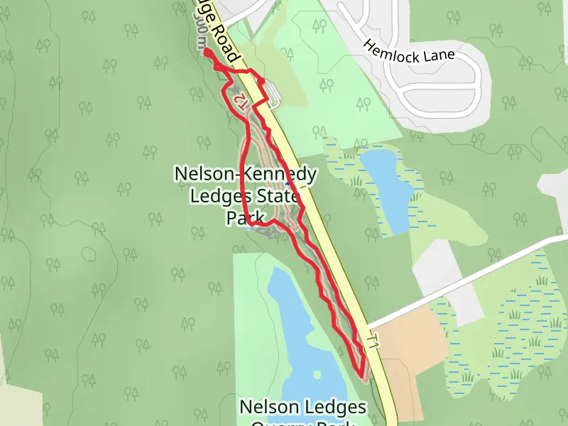 Nelson-Kennedy Ledges State Park Loop