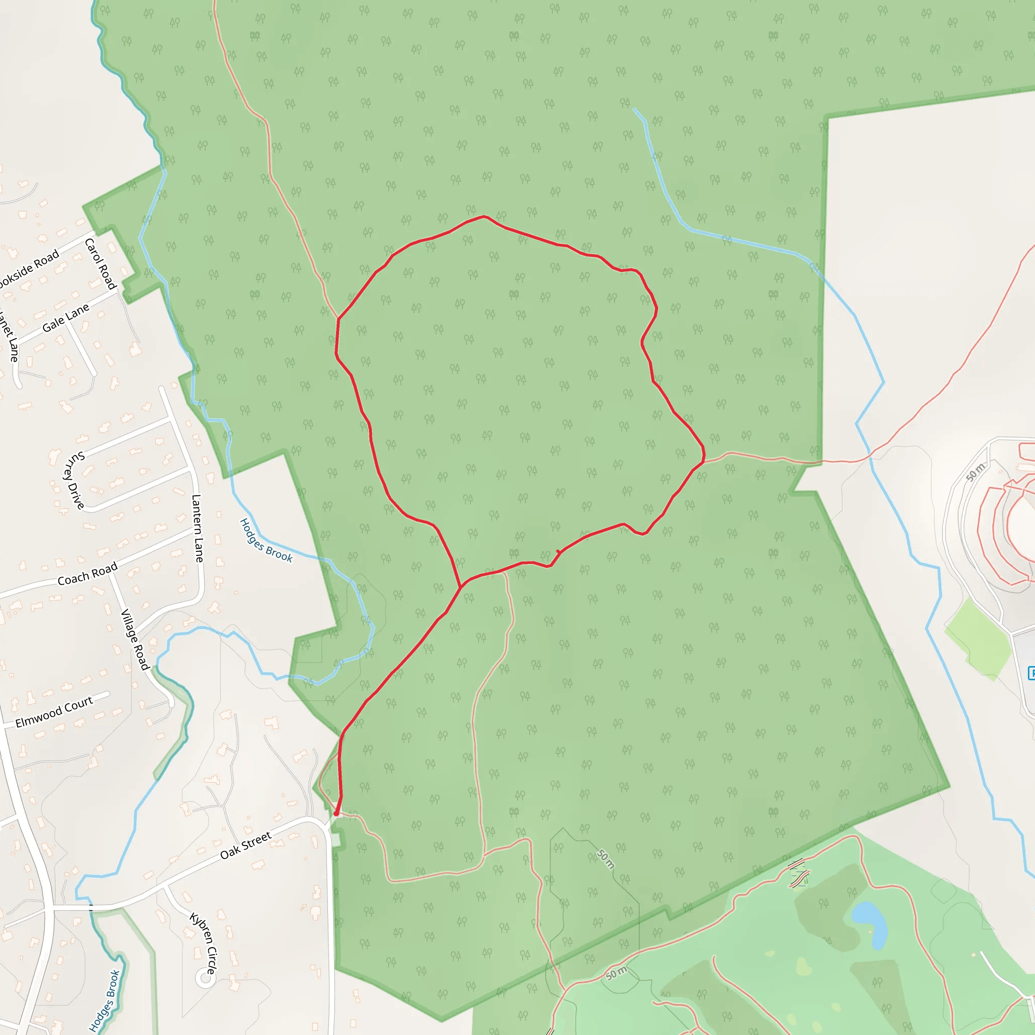 Great Woods Conservation Area Loop mobile static map
