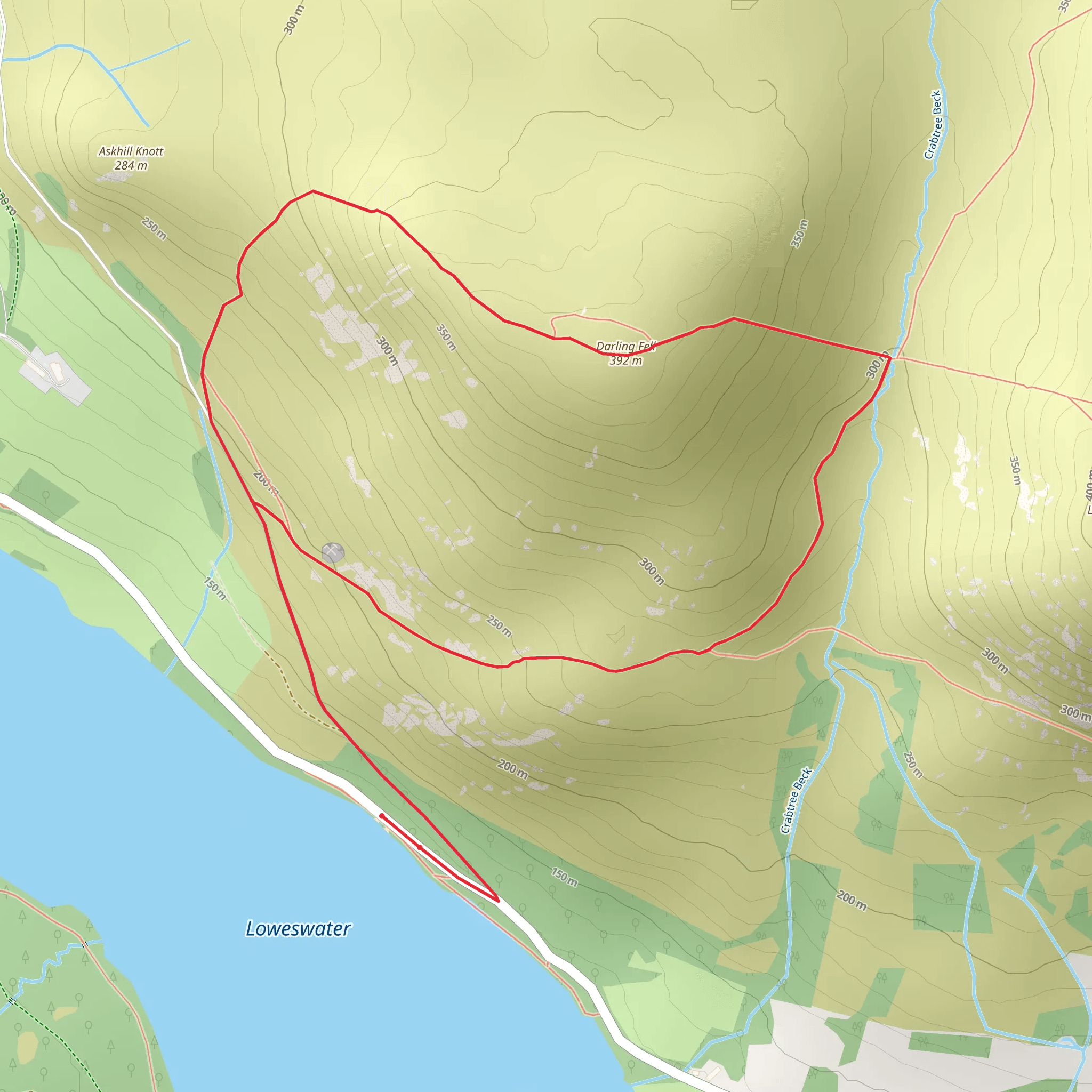 Darling Fell Loop mobile static map