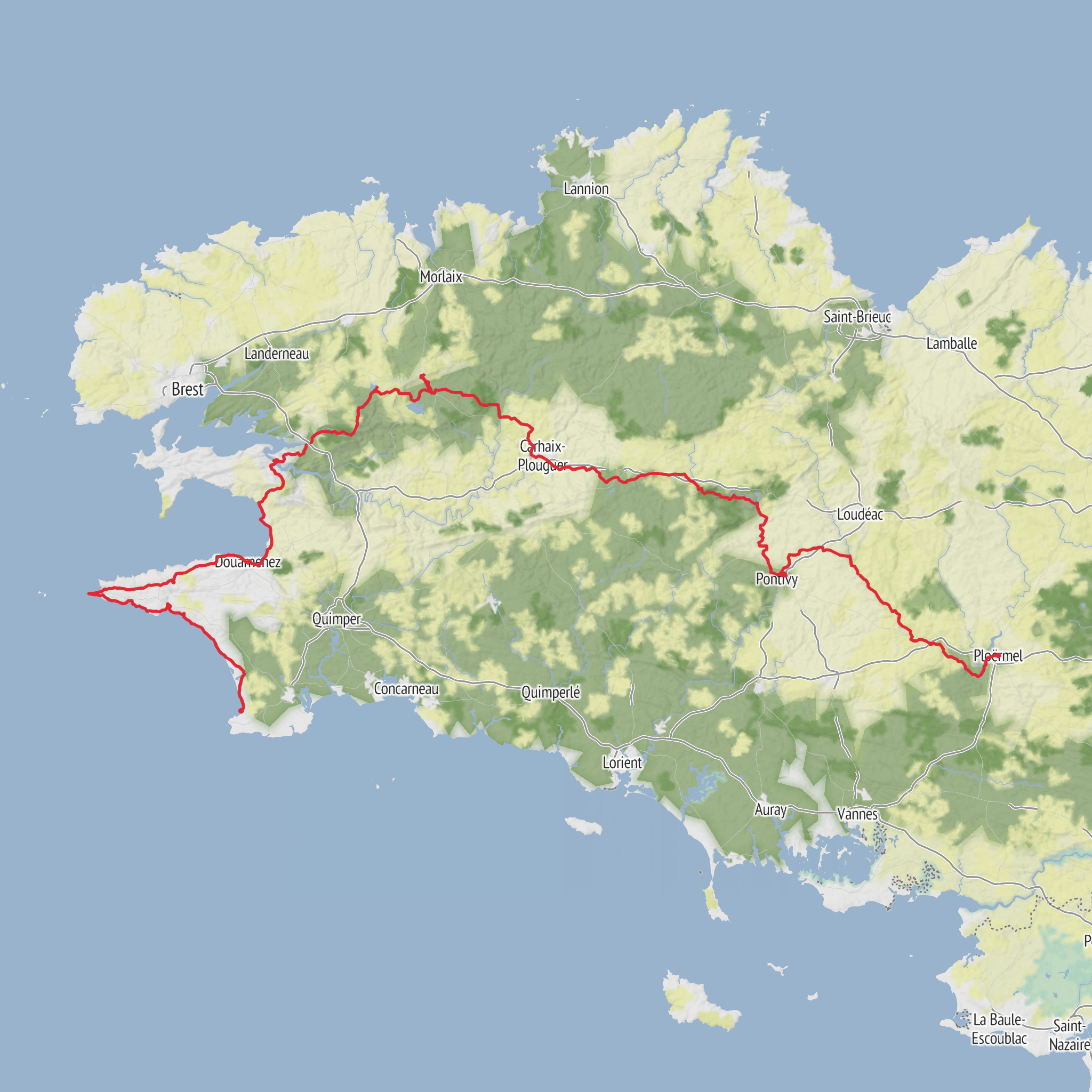 Brittany between land and sea mobile static map