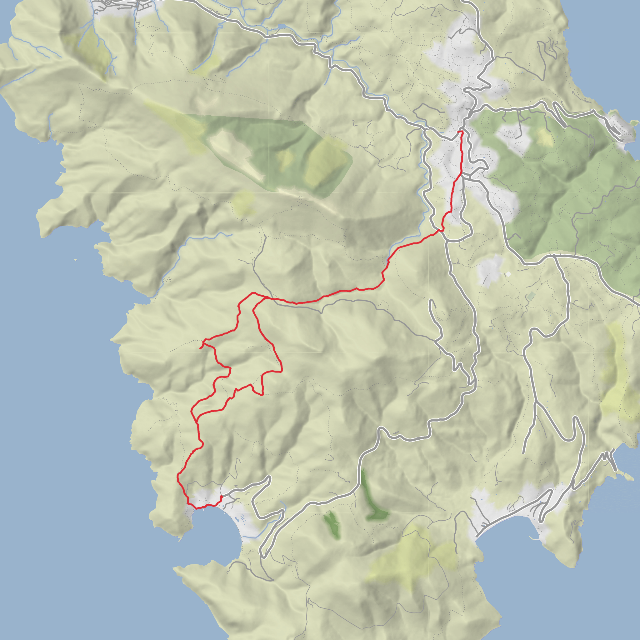 Vathy to Apollonia via Agios Polykarpos mobile static map