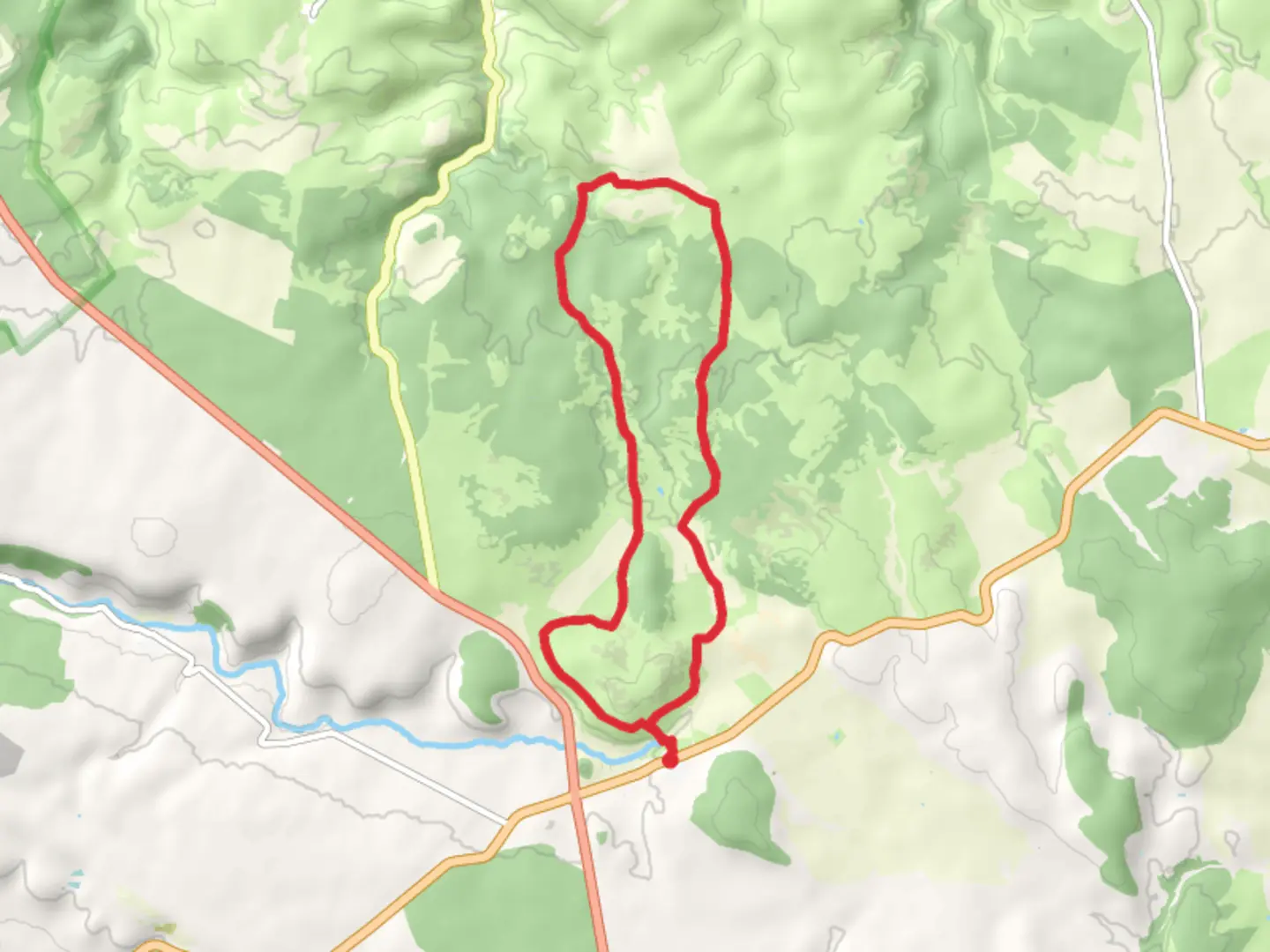 An image depicting the trail Caldera and Canalejas Path PR BU 232 and its surrounding area.