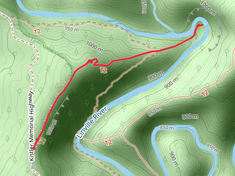 Bynum Bluff Trail mobile static map