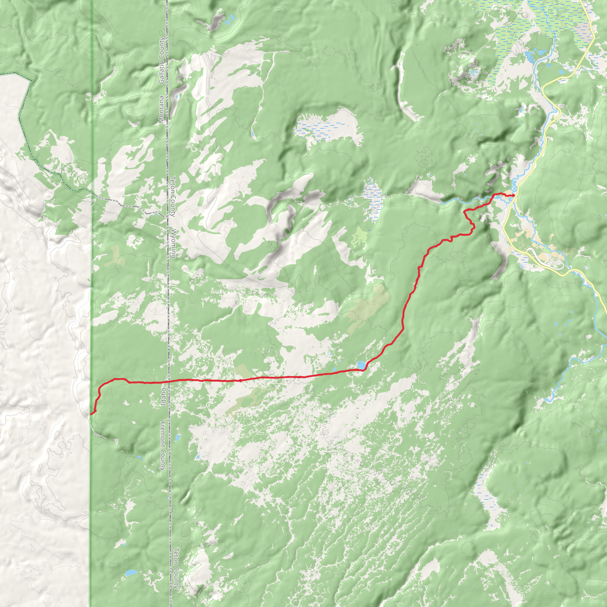 Summit Lake Trail mobile static map