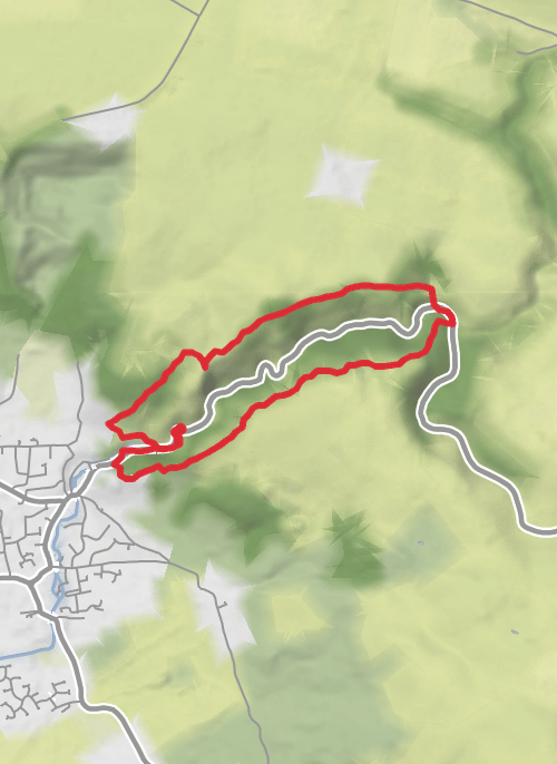 Hike: Cheddar loop mobile static map