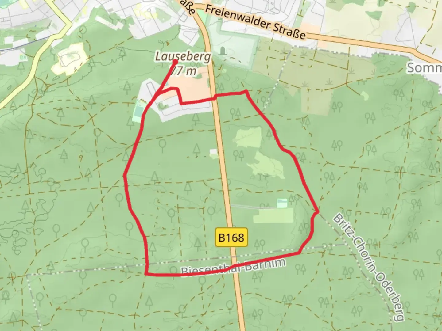 An image depicting the trail Lauseberg Southern Loop and its surrounding area.