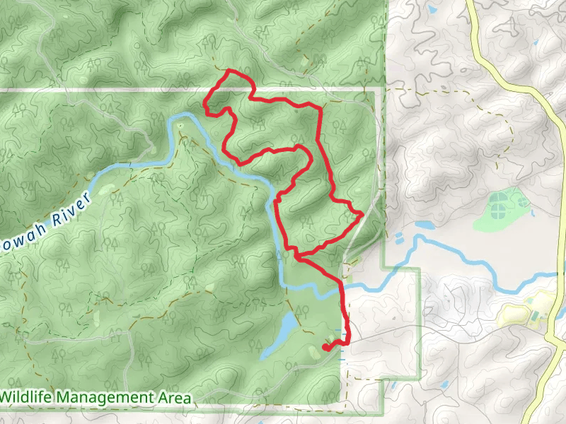 Blue-Red Loop Trail via Etowah River