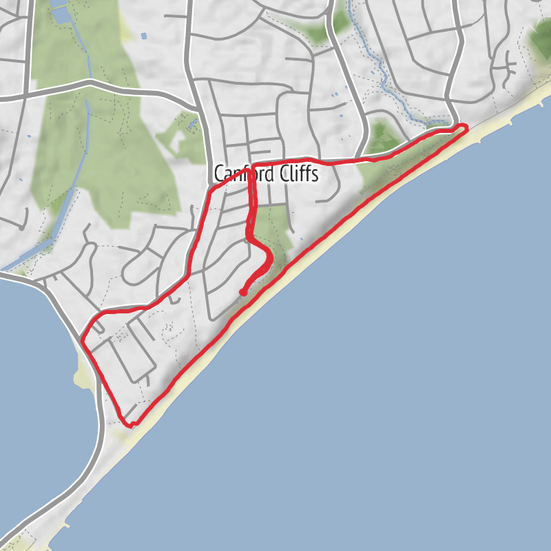 A map preview of the recording Poole Running.