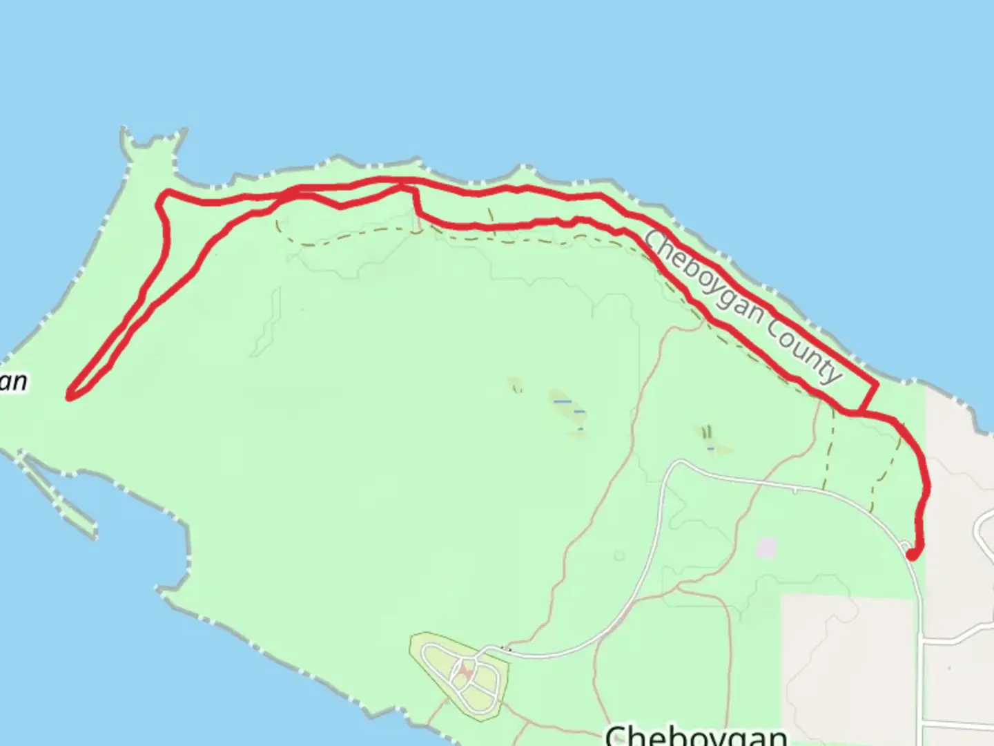 An image depicting the trail Green and Blue Loop Trail and its surrounding area.