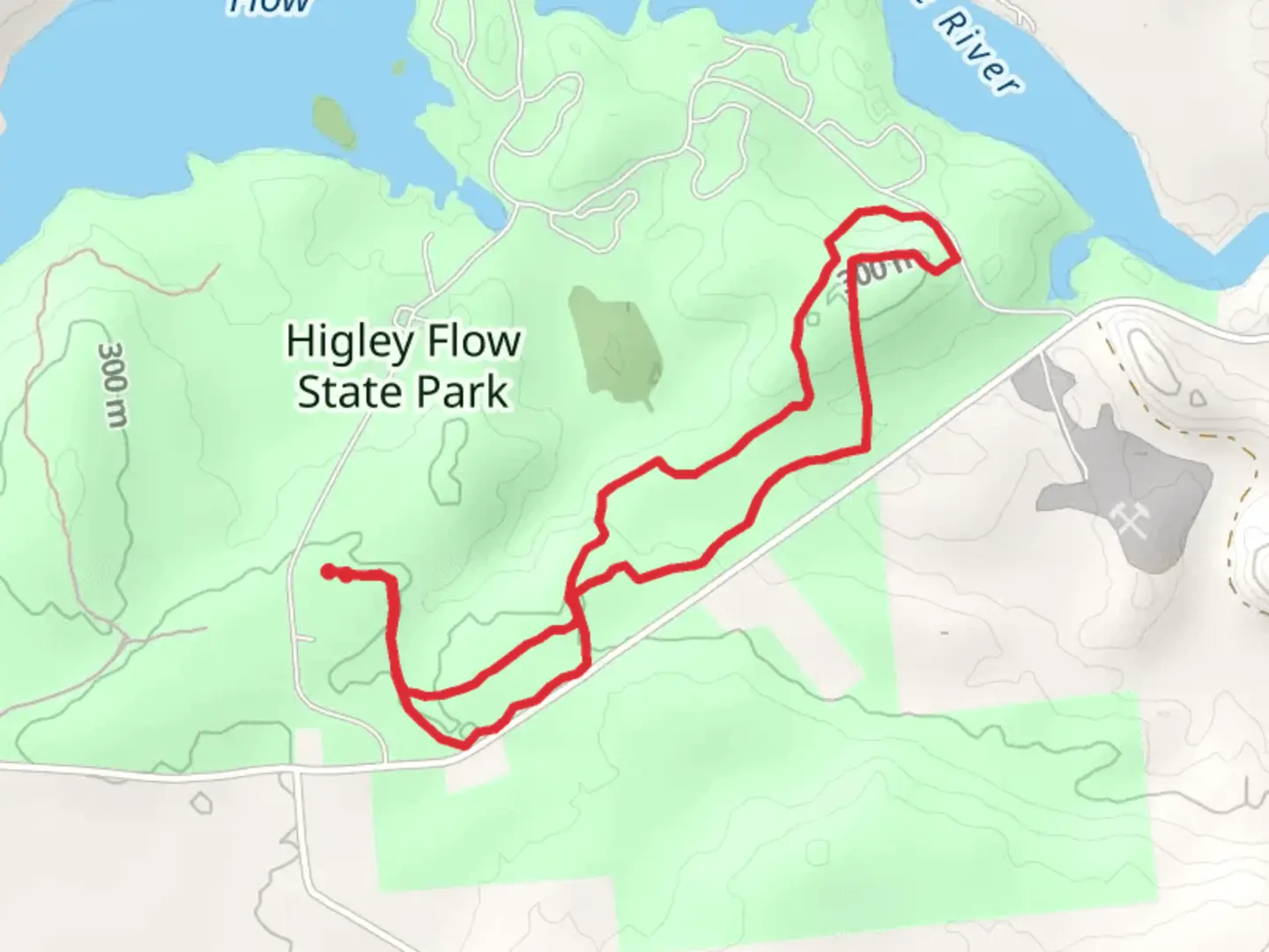 An image depicting the trail State Hollow Park Loop and its surrounding area.